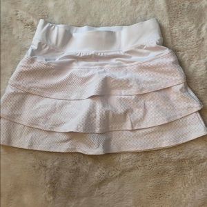white workout skirt